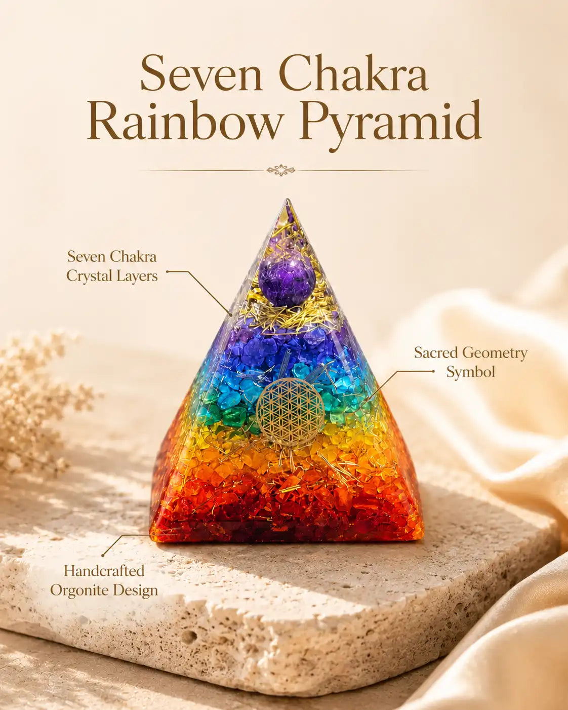 7 CHAKRA RAINBOW PYRAMID