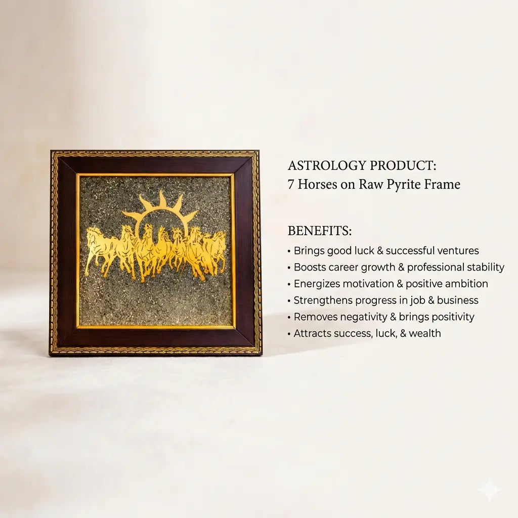 7 HORSES ON PYRITE FRAME