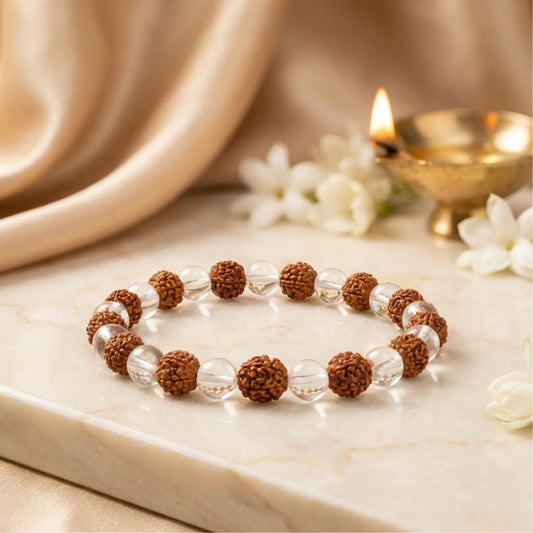 Sphatik Rudraksha Bracelet