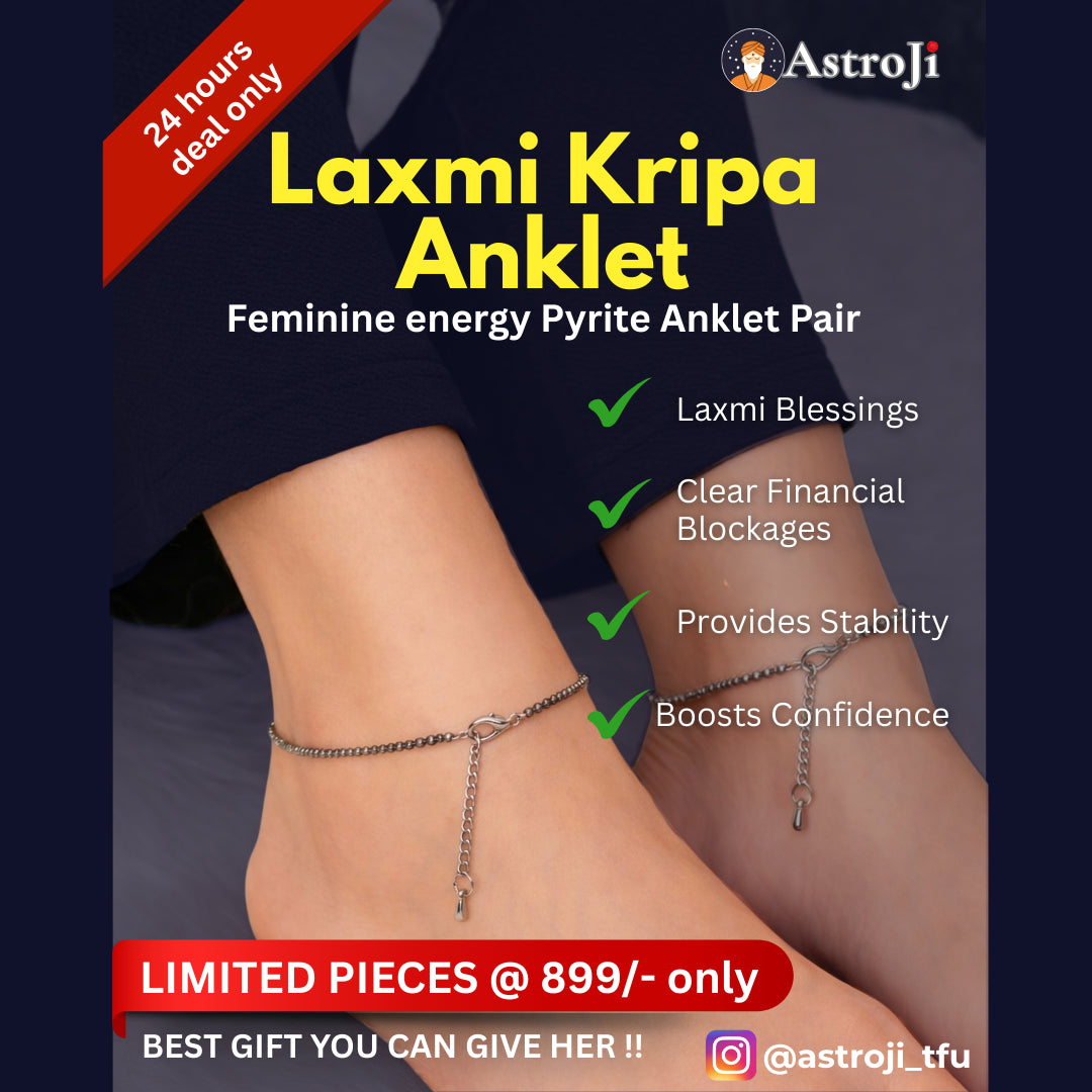 laxmi kripa pyrite anklet pair