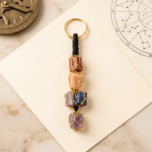 7 Chakra Raw Keychain