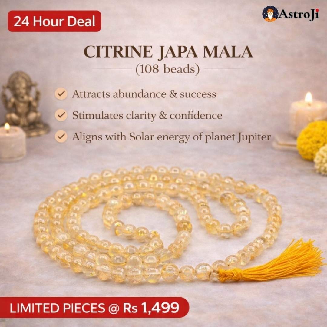 PREMIUM Citrine (सुनहला) Mala
