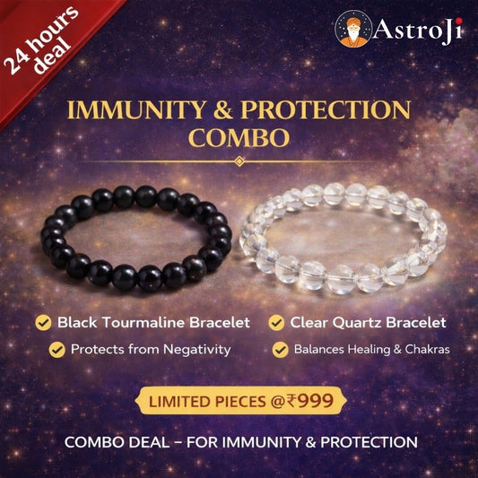IMMUNITY & PROTECTION COMBO – BLACK TOURMALINE & CLEAR QUARTZ