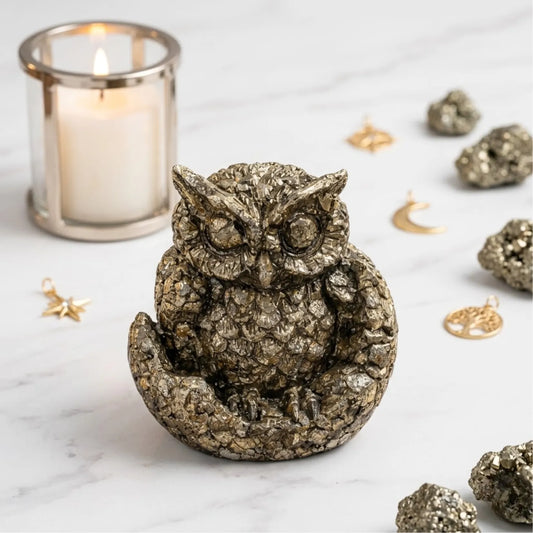 Golden Pyrite Owl
