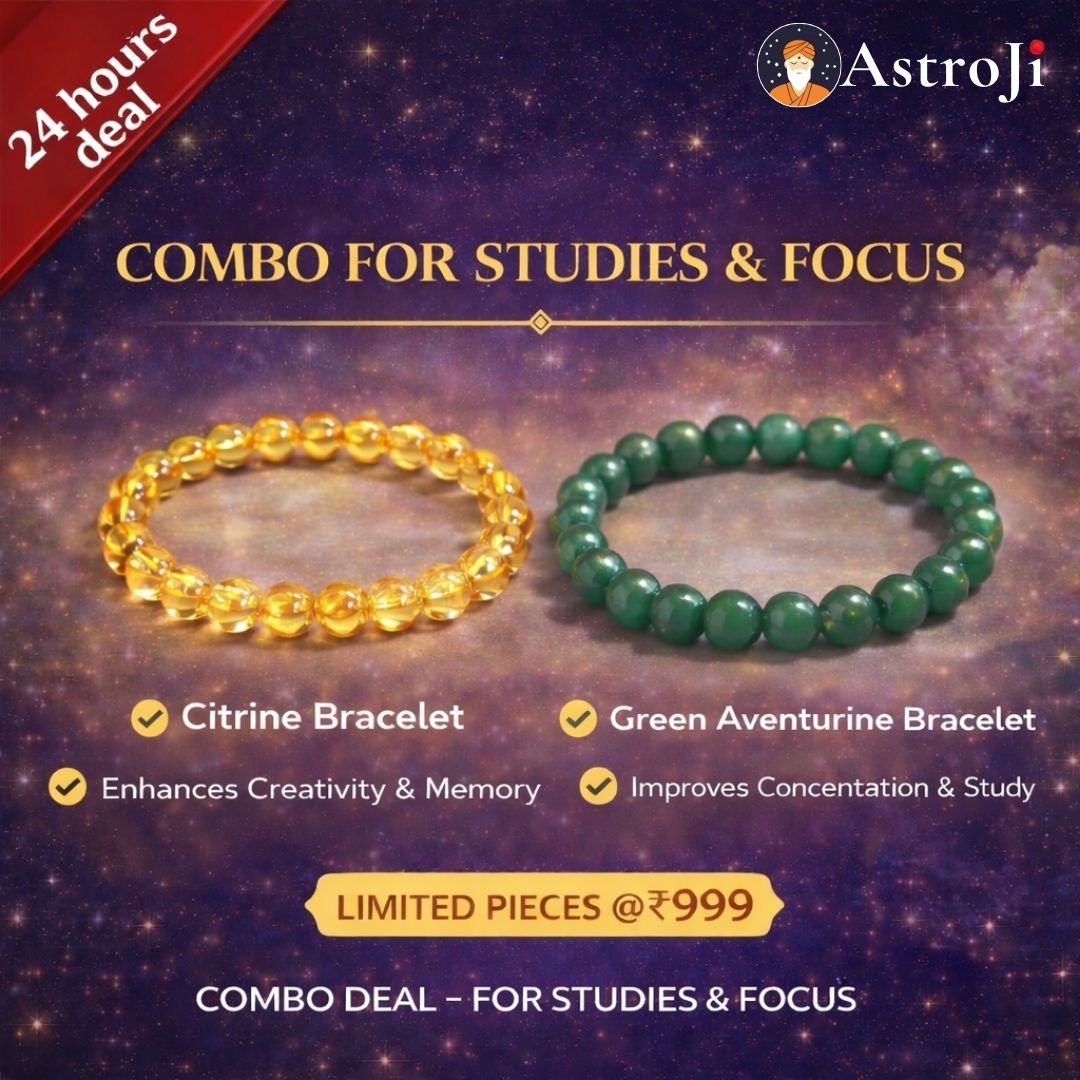 COMBO FOR STUDIES & FOCUS – CITRINE & GREEN AVENTURINE BRACELET