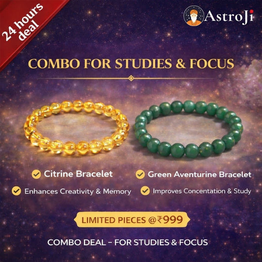 COMBO FOR STUDIES & FOCUS – CITRINE & GREEN AVENTURINE BRACELET