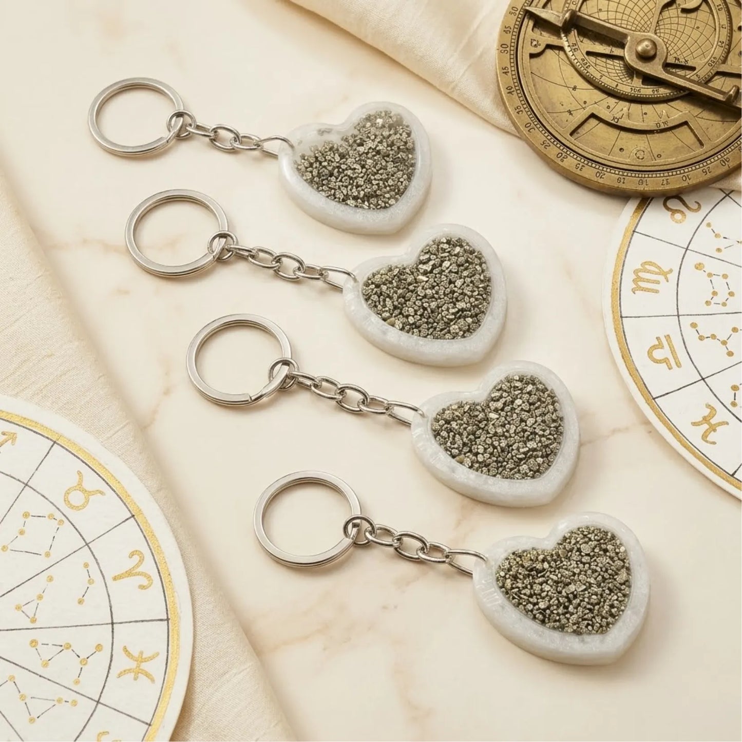 Pyrite Chips Keychain