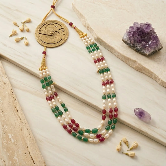 Royal Pearl & Gem Necklace