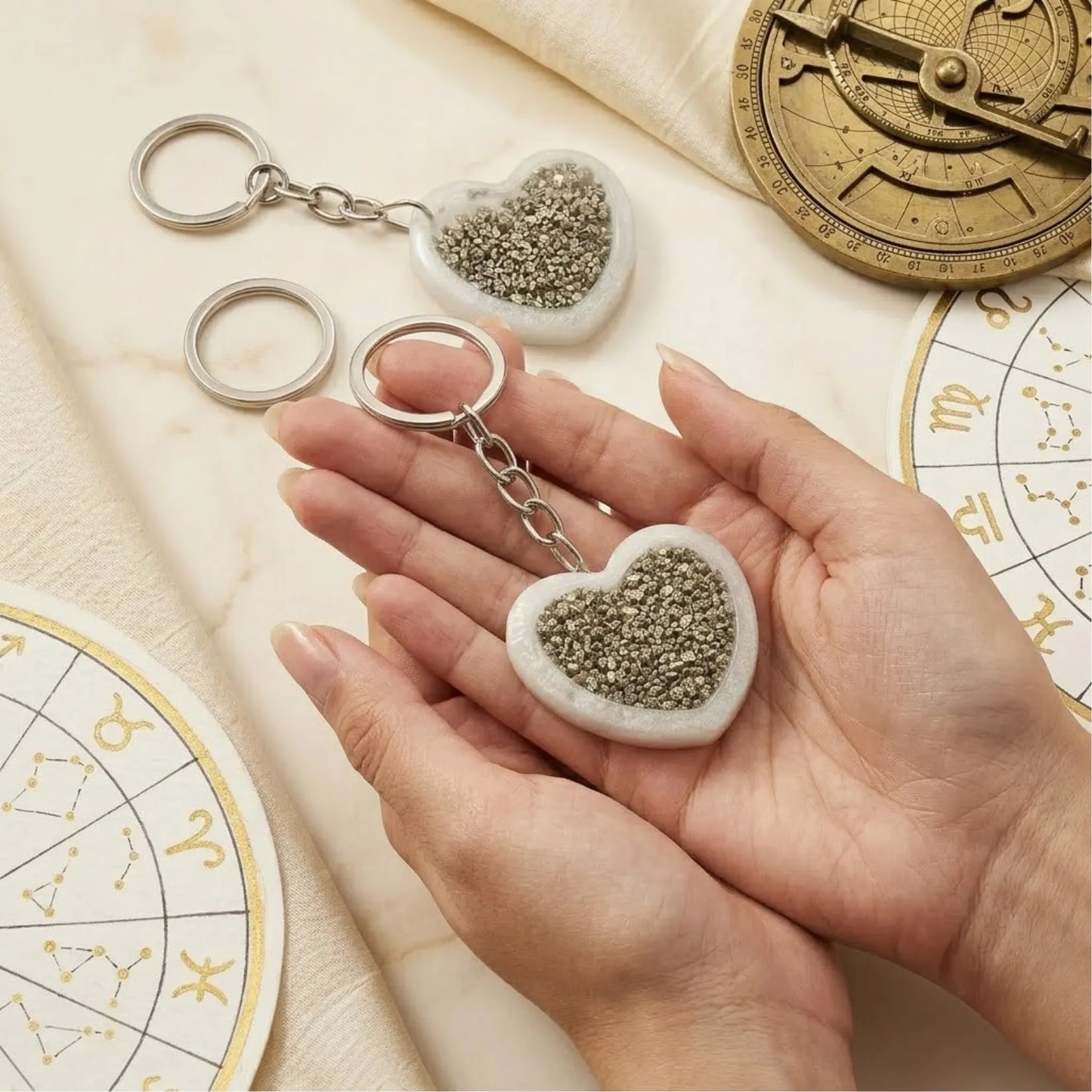 Pyrite Chips Keychain