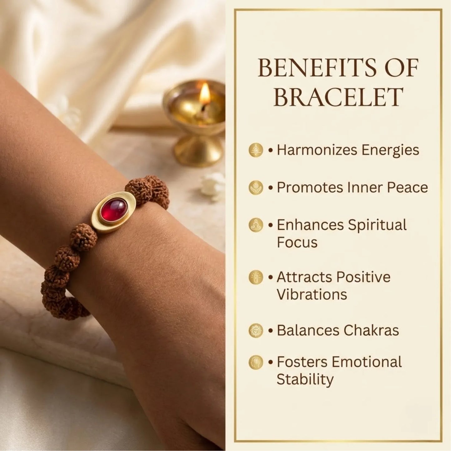 NATURAL RUDRAKSHA BRACELET