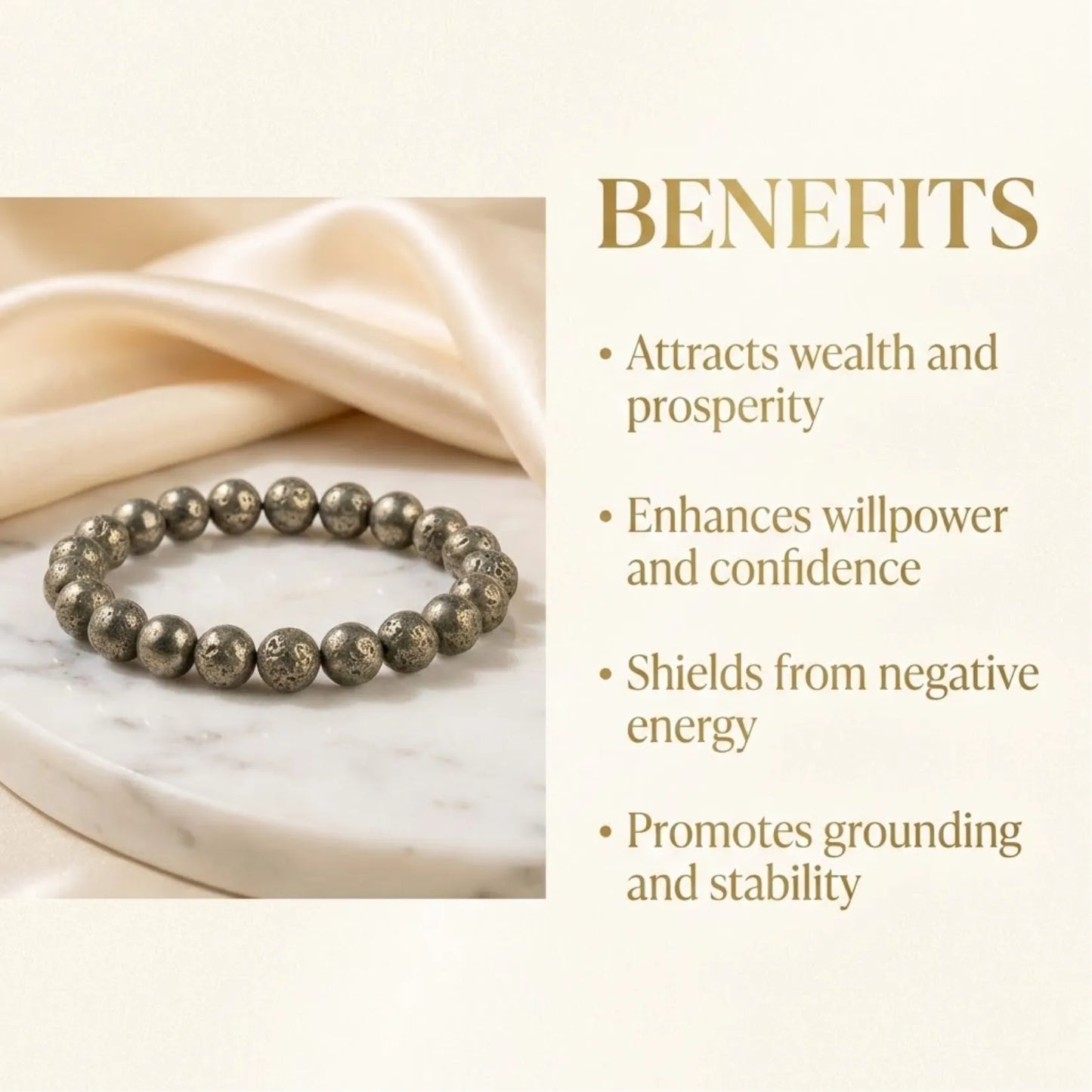 Raw Pyrite Bracelet