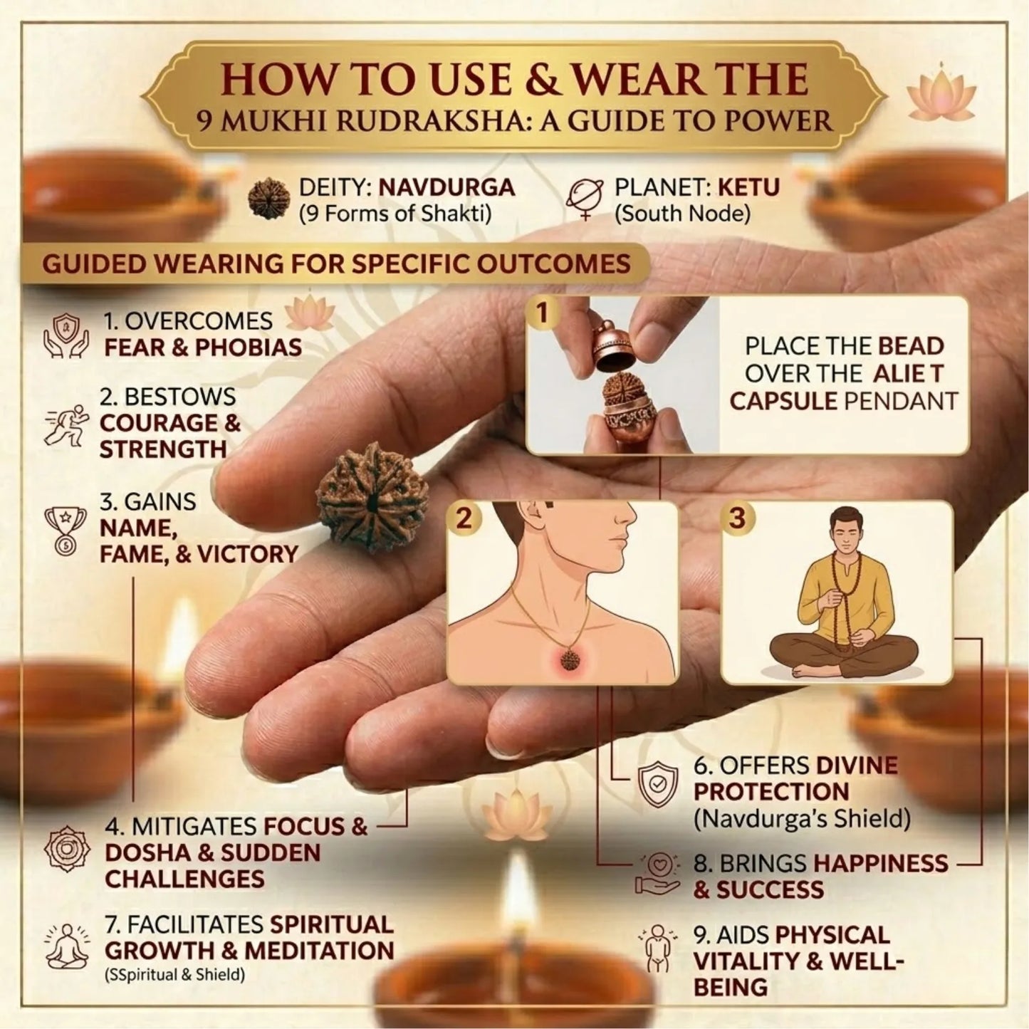 9 Mukhi Rudraksha (Nepali)