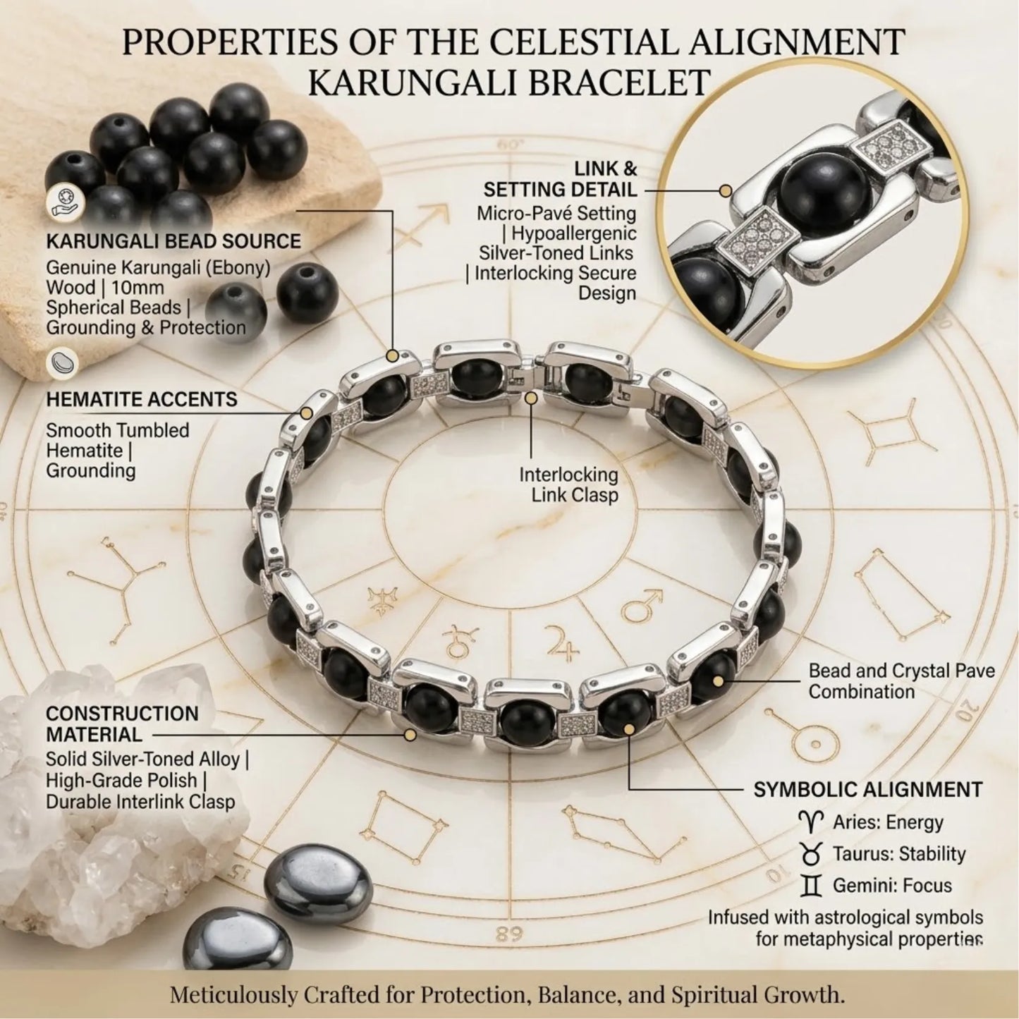 Metal Karungali Bracelet